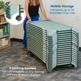 thumbnail image 5 of ECR4Kids Cozy Cot Trolley with Set of 6 Stacking Cozy Cots with Storage - Sage Green, 5 of 11