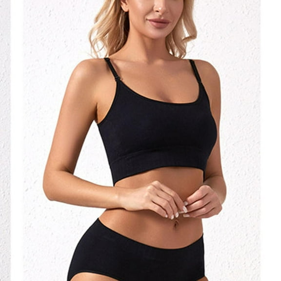 BXJX Women's Sports Bra Clearance Body Shaping Wirefree No-marking Breathable Sport Bras Woman Black Size 2XL