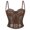 Coffee, variant on Conairie Women's Bustier Corset Top Lace Boned Solid Color Spaghetti Strap Fitted Mesh Bonded Party Going Out Cami Tops Army Green L