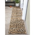 Well Woven Leopard Black Ivory Animal Print Modern 3x10 (2'7" x 9'10