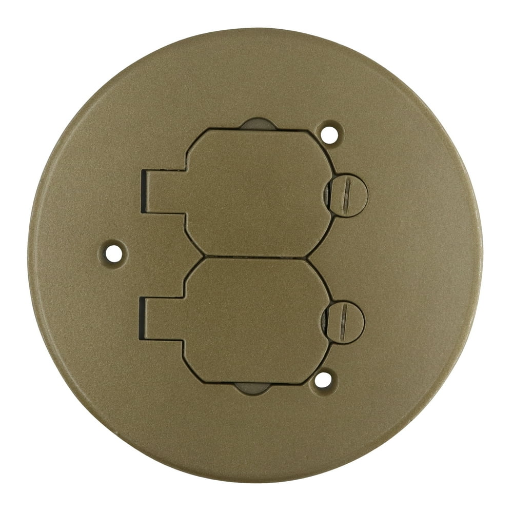 Wiremold 895TCALBS Round Carpet FloorBox Duplex Cover Plate, 800