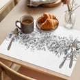 thumbnail image 3 of Spring Watercolor Placemats Set of 8, Gray Eucalyptus Leaves Non-Slip Place Mats Washable Table Mats for Kitchen Dining Table Decorations Indoor/Outdoor, 3 of 9