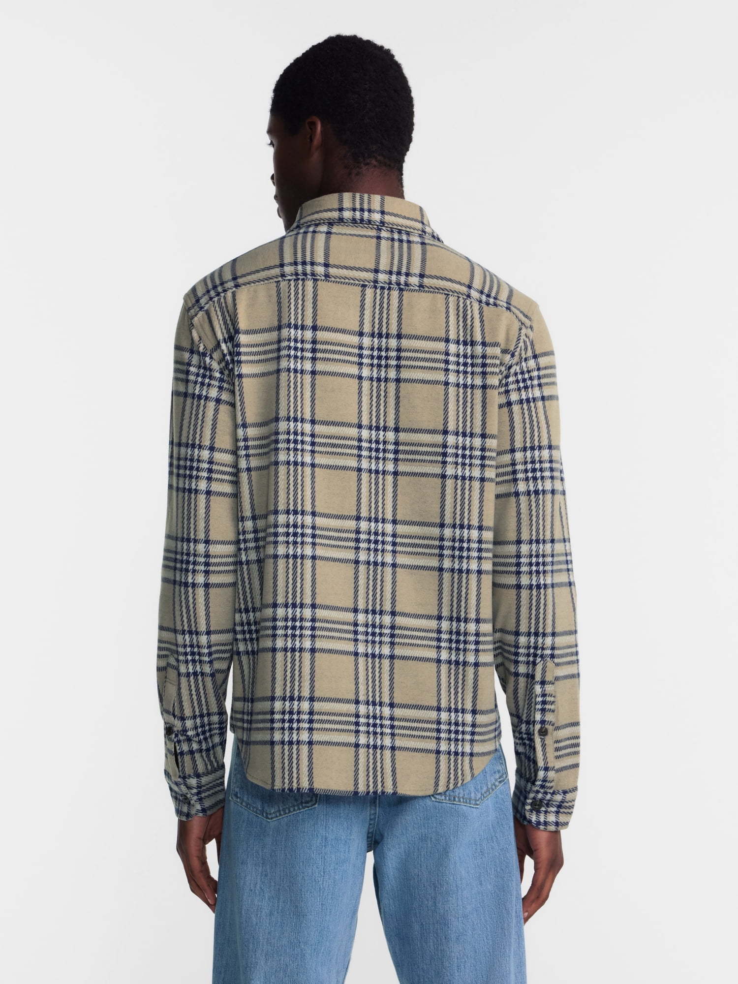 George Men's Knit Overshirt with Long Sleeves, Sizes XS-4XLT
