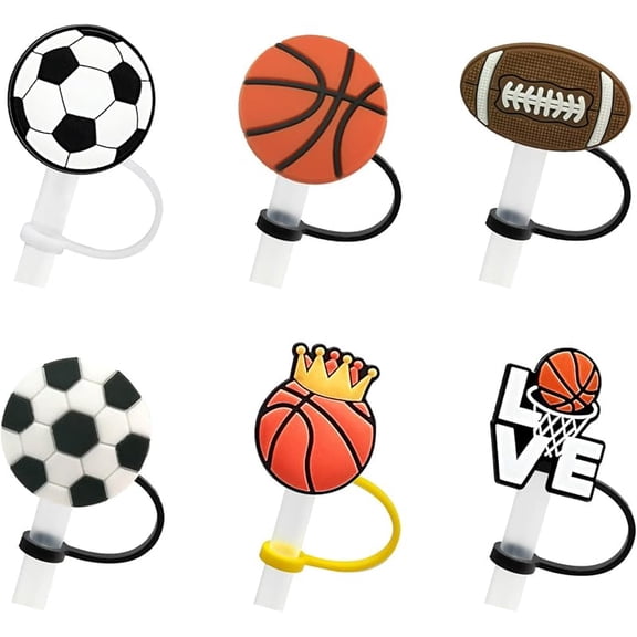 6Pcs Silicone Straw Covers Cap, Drinking Straw Covers, Straw Toppers for Tumblers, Dust-Proof Straw Plugs for Straw Tips for Cup Straw Accessories