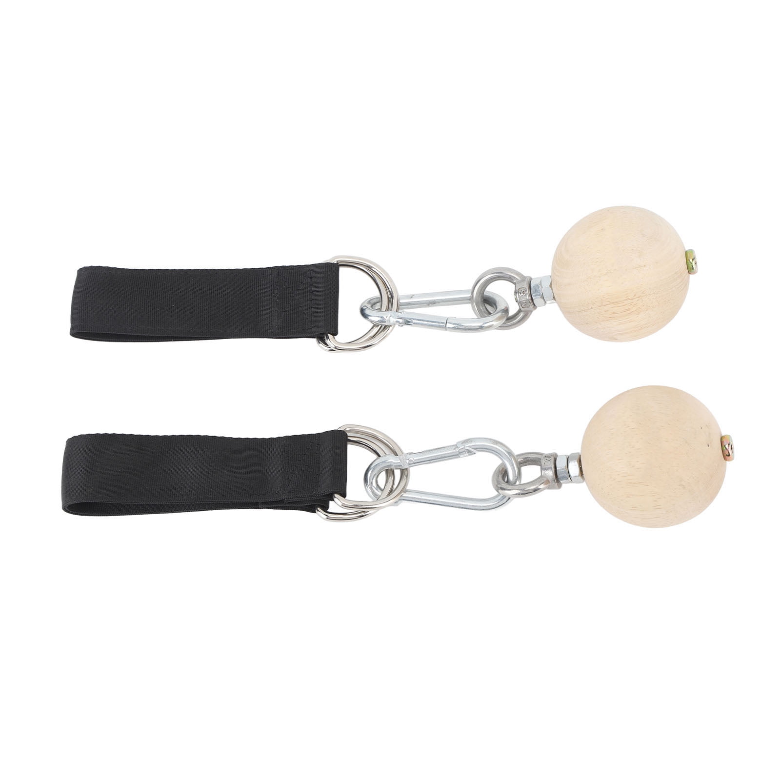Nieyigj 2PCS Wood Pull Up Ball Climbing Holds with Stainless Steel Hooks Power Training Hand Grips 10.7oz Exercise Equipment for Health and Fitness Rock Climbing Bouldering