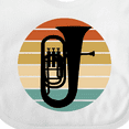 thumbnail image 4 of Inktastic Tuba Music Retro Sunset Silhouette Boys or Girls Baby Bib, 4 of 4