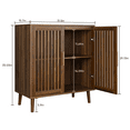 thumbnail image 2 of Leumius Sideboard Buffet Cabinet with Storage Cabinet & Adjustable Shelves,31.5" W Farmhouse Wood Coffee Bar Storage Cabinet for Kitchen, Dining Room, Living Room, Entryway,Louvered Doors, 2 of 3