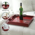 thumbnail image 3 of Convenience Concepts Palm Beach Tray in Red Wood Finish with Handles, 3 of 7
