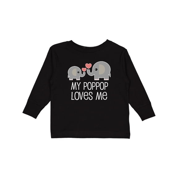 Inktastic My PopPop Loves Me Grandkids Boys or Girls Long Sleeve Toddler T-Shirt