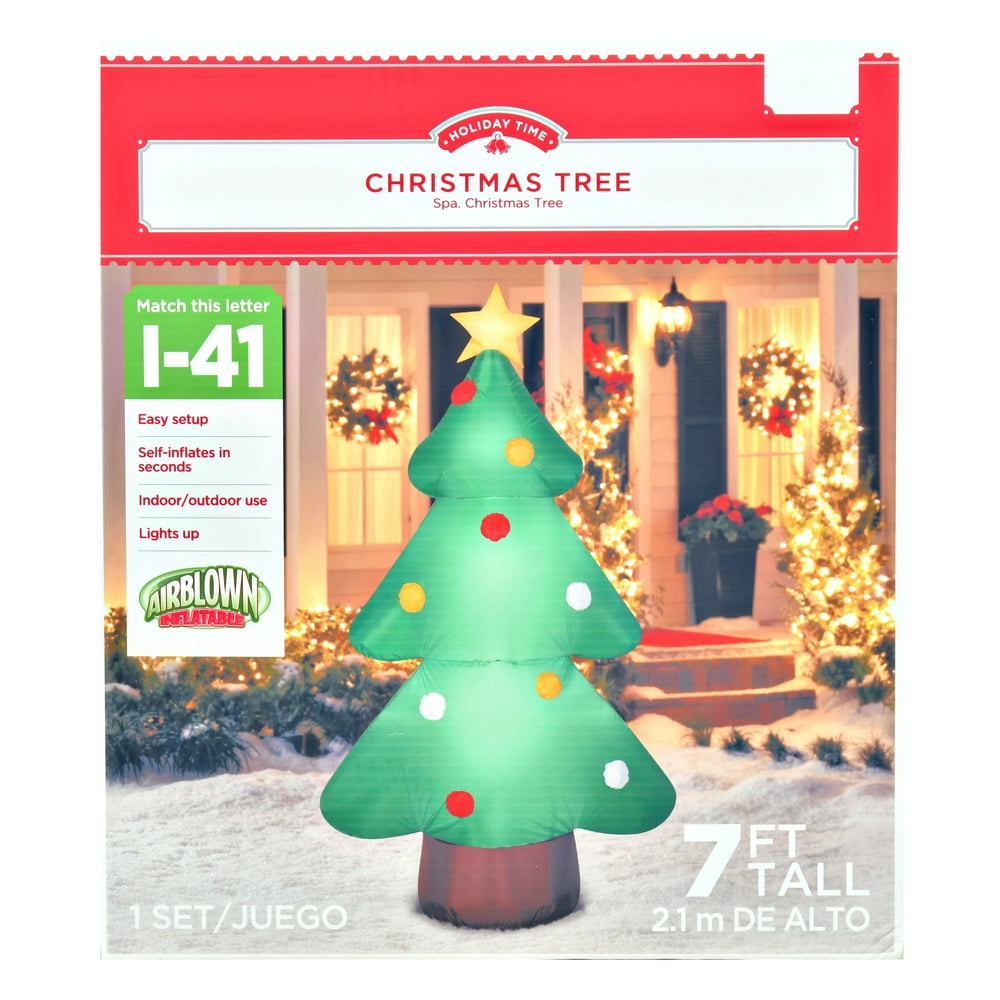 Holiday Time Christmas Tree Inflatable, 7'