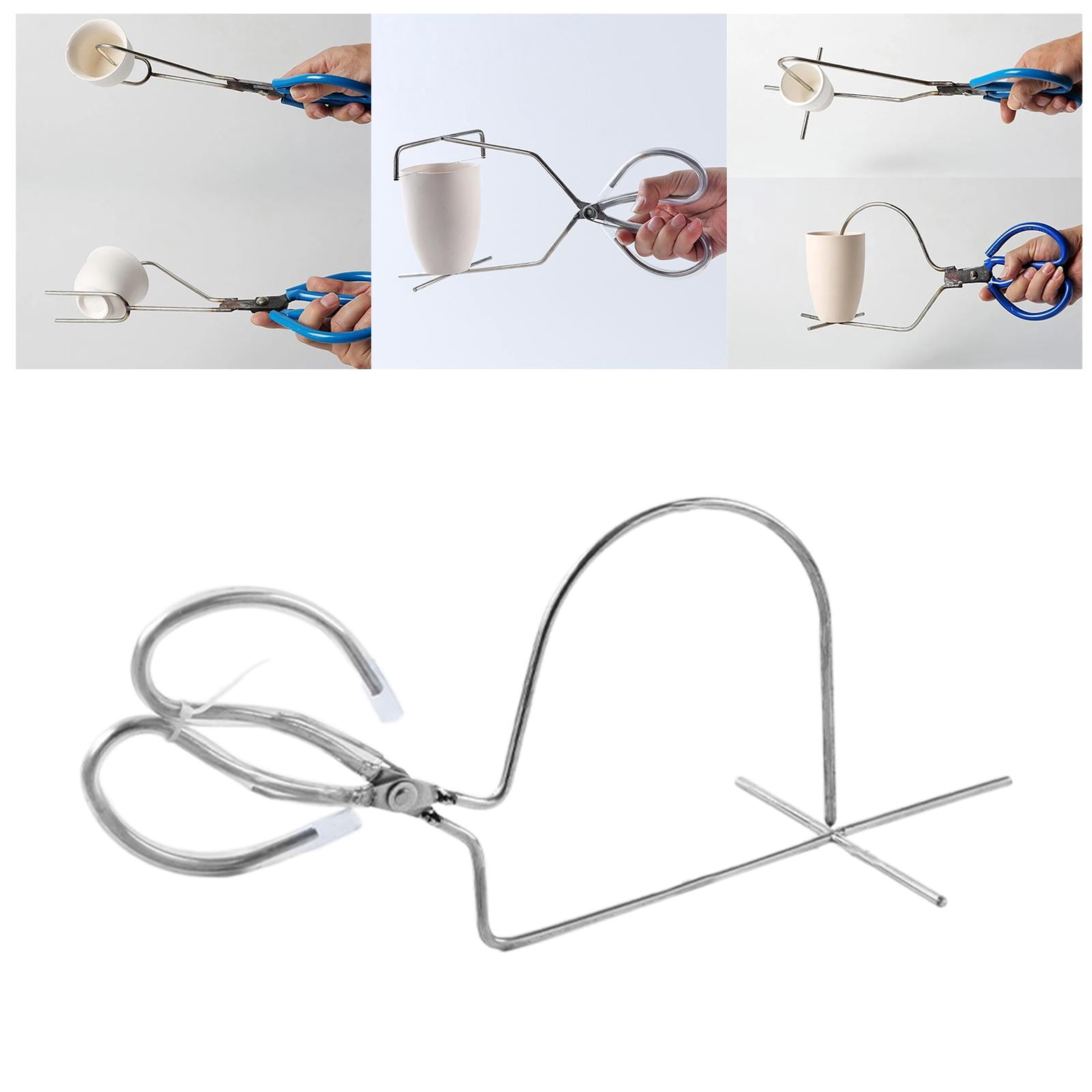 Milageto Dipping Pliers Glazing Tools, Enamel Clamp Ceramic Glazing Pliers Clay Sculpting Style C