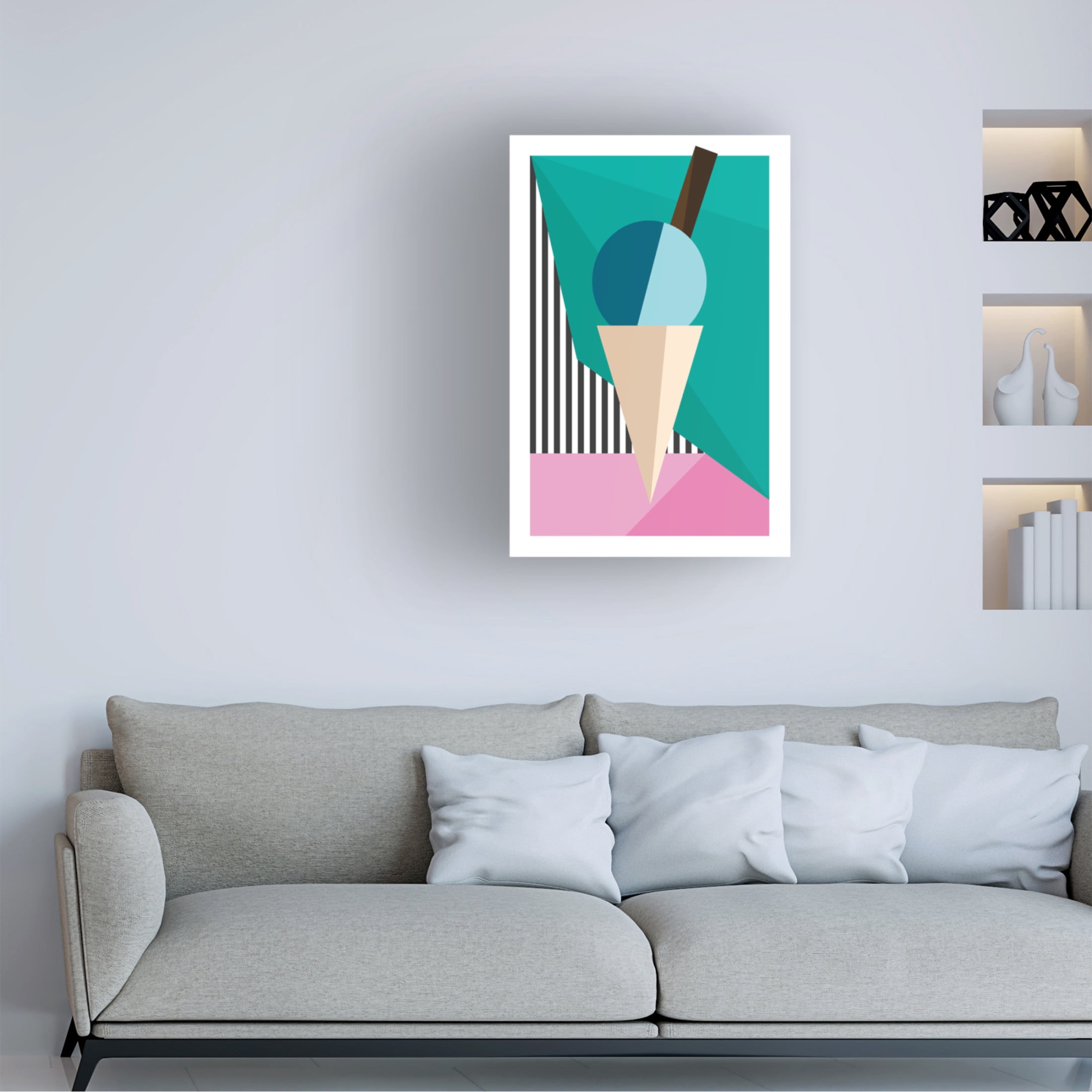 Trademark Fine Art Frankie KerrDineen Ice Cream Canvas Wall Art