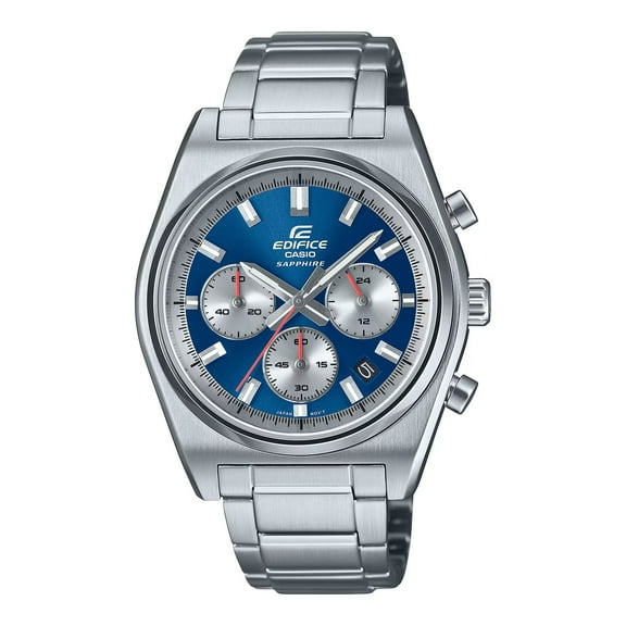 Casio Men's Edifice Stainless Steel Chronograph Blue Dial Watch - EFB730D-2AV