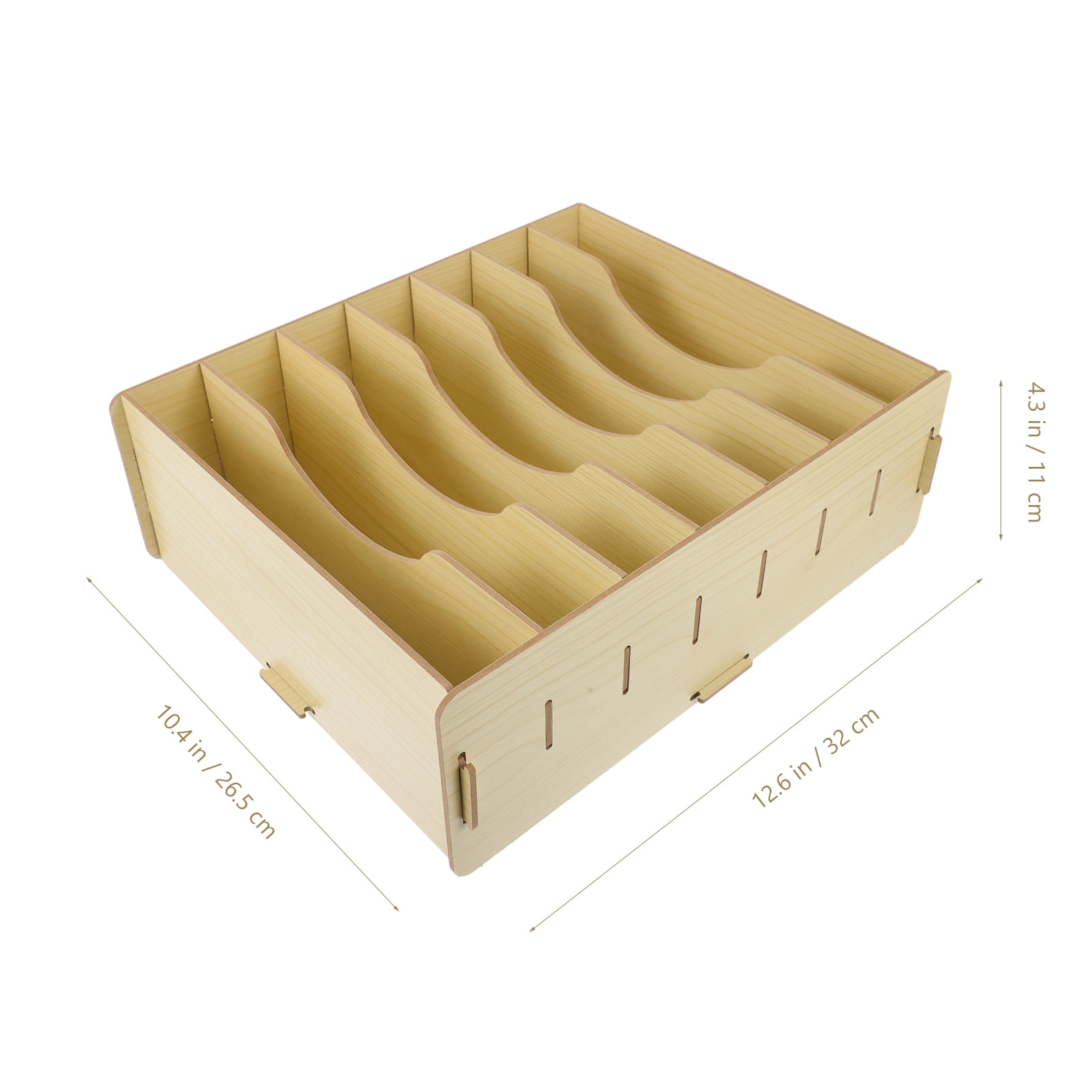 WRISTBIQUE Home Storage Boxes Wooden Vintage Rectangular Beige 1Pcs for Classroom Use