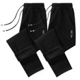 thumbnail image 3 of Men’s Fleece Lined Jogger Pants Zipper Pocket Elastic Waist Loose Fit Winter Sweatpants, 3 of 6