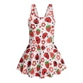 thumbnail image 4 of Uourmeti Playful Strawberry Ladybug Floral Skirted One-Piece Swimsuit for Girls - Quick Dry, Stretchy Swim Dress for Beach & Pool Vacations, 4 of 8