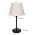 thumbnail image 4 of Table Lamps Set of 2 - Modern Bedside Lamps with Dual USB Charging Ports, Perfect for Bedroom, Living Room, Study, 4 of 19