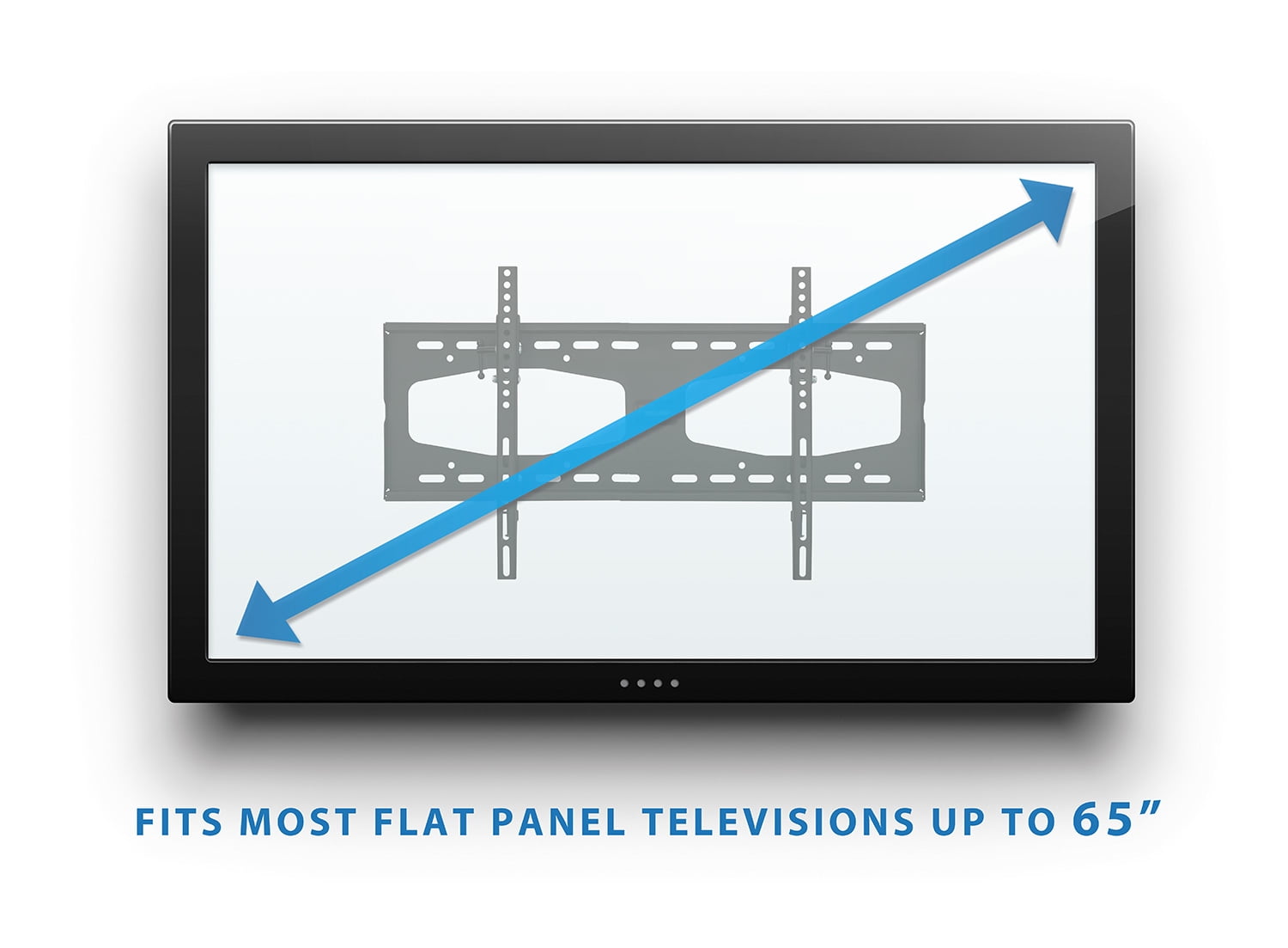 Mount-It! Slim Tilting TV Wall Mount Bracket | Fits 32-55 Inch TVs | VESA 600x400 Max