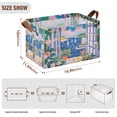 thumbnail image 7 of Yayeee Foldable Storage Basket for Shelves with Handles Set of 2 Waterproof Cloth Bins, Floral Window, 7 of 7