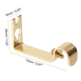 thumbnail image 2 of Unique Bargains Curtain Rod Bracket Iron Single Holder Support 2.87" x 1.42" x 0.63" Gold Tone 2Pcs, 2 of 3