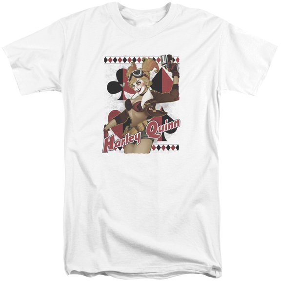 JLA Justice League Harley Bombshetl Long Sleeve Adult Tall White