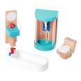 thumbnail image 1 of Muebles de casa de muñecas de madera, accesorios para casa de muñecas, modelo de miniescenario de simulación. Baño, 1 of 7