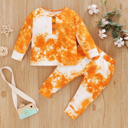 

Simplmasygenix Toddler Shirts Clearance Summer Pajamas Toddler Baby Girls Rainbow Tie-Dyed Print Tops+Pants Outfits