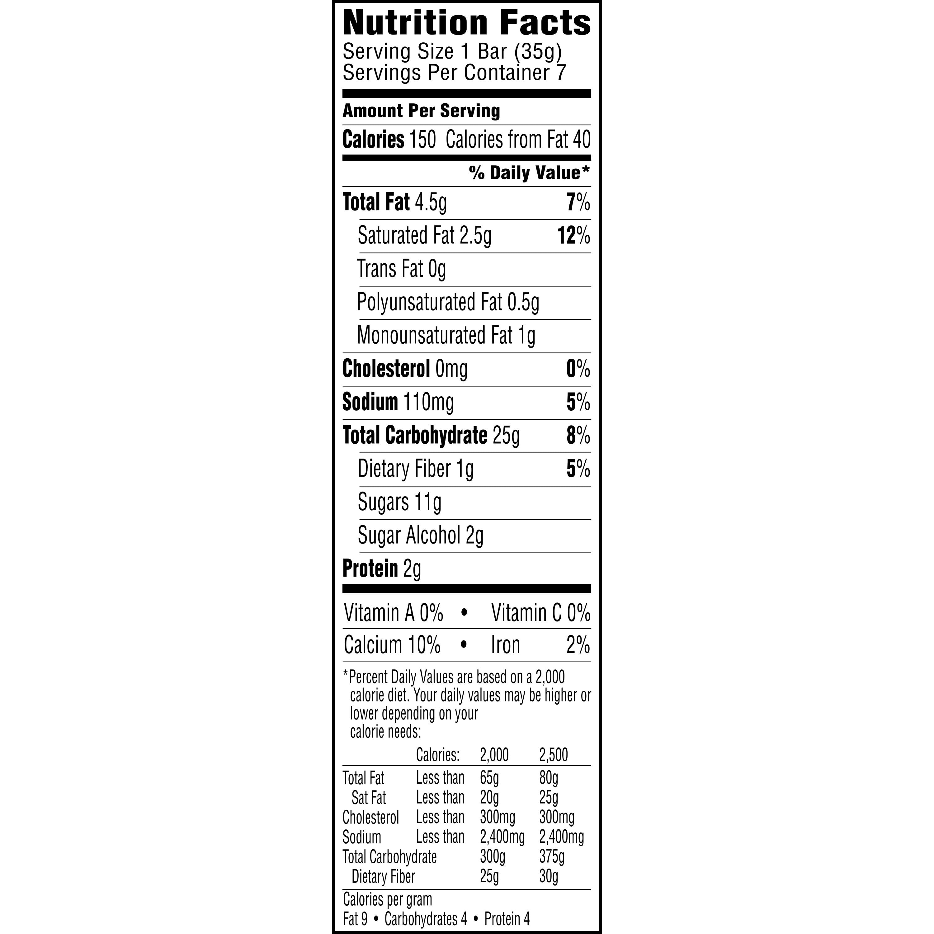 Yogurt Granola Bar Nutrition Label Besto Blog
