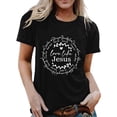 thumbnail image 1 of TrendOFT Love Like Jesus Christian Shirts for Women Religious Faith God T-Shirt Bible Verse Inspirational Graphic Tees Black L, 1 of 3