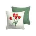 thumbnail image 2 of Mainstays 16" x 16" Tulip Decorative Outdoor Throw Pillow, Off-White/Green, 2 of 8