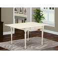 thumbnail image 1 of East West Furniture Monza Rectangular Table 36"X54" With 2 Drop Leaves Leaf In Linen White Finish, Medium, 1 of 2
