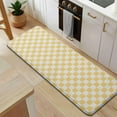 thumbnail image 5 of Yellow and White Checkerboard Pattern Kitchen Rug Mat,Kitchen Runner Rugs Non Skid Washable,Decorative Kitchen Floor Mats for Kitchen,Sink,Laundry,17"x47.2", 5 of 7