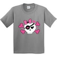 thumbnail image 3 of Inktastic Girl Pirate Skull Valentine Youth T-Shirt, 3 of 5
