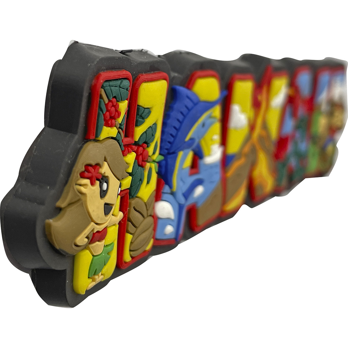 Hawaii Magnet Rubber Block 5"W x 1½"H x .25"D