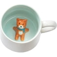 thumbnail image 1 of Taza de café 3D con diseño de gato en el interior, las mejores tazas de cacao para parejas (gato blanco), 1 of 5