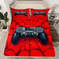 thumbnail image 2 of Manfei Black Game Console Twin Sheet Sets,Gamer Gaming Twin Fitted Sheet,Halloween Spider Webs Flat Sheet For Boys,Breathable Bedroom Decorative,3 Pieces, 2 of 7