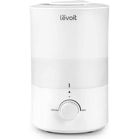 Levoit Ultrasonic Cool Mist Humidifier for Room  3L Top Fill Vaporizer for Large Rooms  Bedrooms  Baby  With Adjustable Mist Mode Dual 150  White