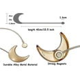 thumbnail image 4 of 2 sujetadores magnéticos dorados con forma de luna para cortinas, ideales para el hogar y la oficina (2 sujetadores de cortina dorados con forma de luna, 2 unidades), 4 of 5