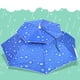 thumbnail image 4 of Paraguas plegable de 77 cm con protección solar, resistente al viento y montado en la cabeza (azul gota de lluvia), 4 of 10