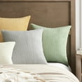 thumbnail image 5 of Softalker Throw Pillow Covers, Soft Corduroy Decorative Striped Pillow Cases 20x20 Inch Set of 2, Boho Cushion Pillow Cover for Farmhouse, Couch, Sofa, Bedroom, Living Room, Home Decor (Light Grey), 5 of 5