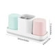 thumbnail image 3 of Organizador de baño | Portacepillos y pasta de dientes con orificios de drenaje | Portavasos de plástico blanco para fregadero, ideal para tazas y artículos de aseo, 3 of 6