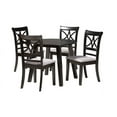 thumbnail image 2 of Baxton Studio Brooke Modern Grey Fabric and Dark Brown Finished Wood 5-Piece Dining Set, 2 of 7