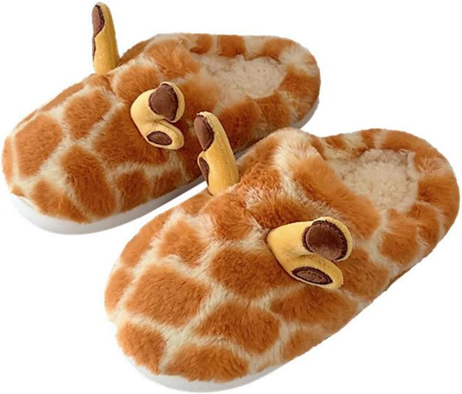 Giraffe Slippers, Fuzzy Animal Slippers for Women and Kids