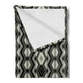 thumbnail image 2 of Geometric Soft Flannel Fleece Throw Blanket, Aztec Tribal Folk Zigzags Chevron Traditional Bohemian, Cozy Plush for Indoor and Outdoor Use, 50" x 70", Charcoal Grey Black, by Ambesonne, 2 of 5