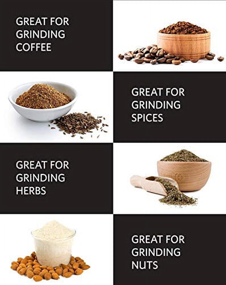 EUROSTAR EG202W 3oz Electric Coffee Grinder with Stainless Steel Blades, White