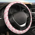 thumbnail image 4 of Kdxio Cute Flamingo with Heart Print Elastic Stretch Steering Wheel Cover,Auto Steering Wheel Cover,15 Inch Anti-Slip,Warm in Winter and Cool in Summer,Fit Suvs,Vans Cars,Trucks, 4 of 7
