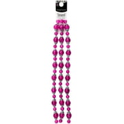 Cousin Glass & Metal Pink Crackle Beads, 1 Each