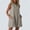 Gray, variant on hoksml Women's 2026 Capsule Wardrobe Sleeveless Collared Shirt Mini Dress with Ruffle Pockets Casual Woven Dress