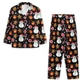 thumbnail image 2 of DISNIMO Womens 2 Piece Lounge Sets Snowman Candy Printed Long Sleeve Sleepwear with Long Pants Button Down Loungewear with Pockets Christmas Nightwear, Available in Plus Size, 2 of 7