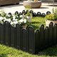 thumbnail image 4 of Borde de estacas de jardín de plástico para céspedes y macizos de flores, 25x22 cm, blanco, verde, negro, paquete de 5, resistente a la intemperie, fácil de instalar, 4 of 7